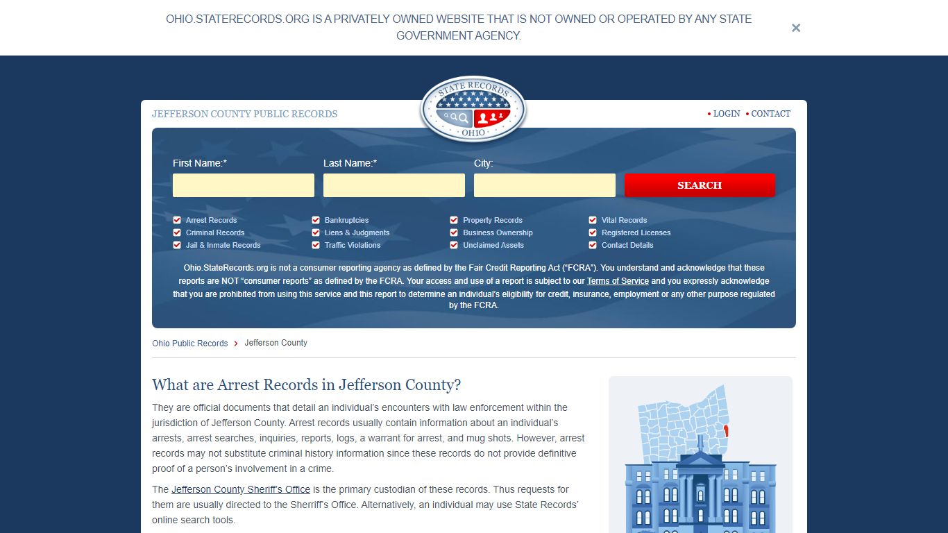 Jefferson County Arrest, Court, and Public Records | StateRecords.org